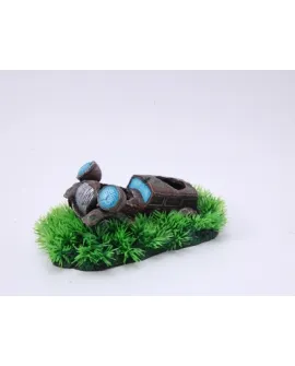 car with plant 19x12x8cm