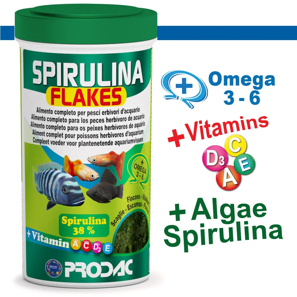 prodac spirulina (38%) flakes 10kg bag